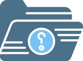 Question Glyph Two Color Icon Design vector