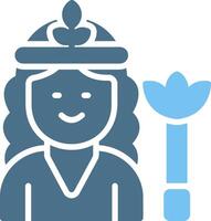 Hera Glyph Two Color Icon Design vector