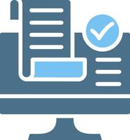 Screen Glyph Two Color Icon Design vector