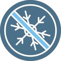 Snow Glyph Two Color Icon Design vector
