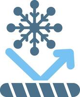 Snow Proof Glyph Two Color Icon Design vector