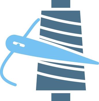 Spool Of Thread Glyph Two Color Icon Design vector