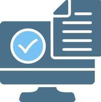 Computer Glyph Two Color Icon Design vector