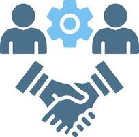 Customer relationship manage Glyph Two Color Icon Design vector