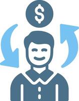 Money Glyph Two Color Icon Design vector