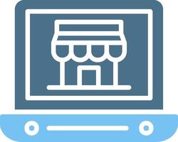 OnGlyph Two Color Store Glyph Two Color Icon Design vector