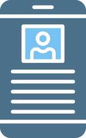 Profile Glyph Two Color Icon Design vector