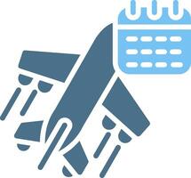 Schedule Glyph Two Color Icon Design vector