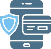 Secure Payment Glyph Two Color Icon Design vector