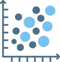 Bubble Graph Glyph Two Color Icon Design vector