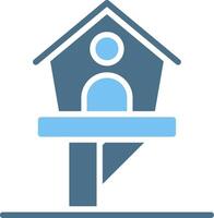 Bird House Glyph Two Color Icon Design vector