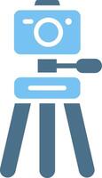 Camera Stand Glyph Two Color Icon Design vector