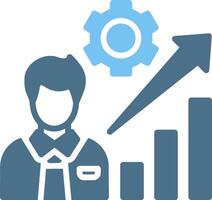 Career Glyph Two Color Icon Design vector