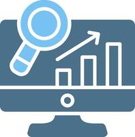 Data Analytics Glyph Two Color Icon Design vector