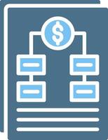 Financial Planning Glyph Two Color Icon Design vector