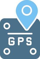Gps Glyph Two Color Icon Design vector