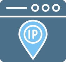 Ip Address Glyph Two Color Icon Design vector