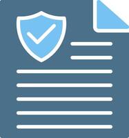 Insurance Glyph Two Color Icon Design vector