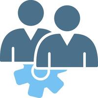 Management Glyph Two Color Icon Design vector