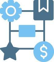 Model Glyph Two Color Icon Design vector
