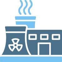 Nuclear Plant Glyph Two Color Icon Design vector