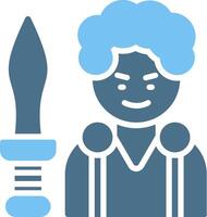 Theseus Glyph Two Color Icon Design vector