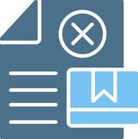 Rejected Glyph Two Color Icon Design vector