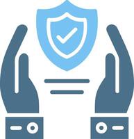 Reliability Glyph Two Color Icon Design vector