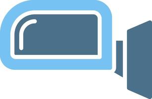 Side Mirror Glyph Two Color Icon Design vector