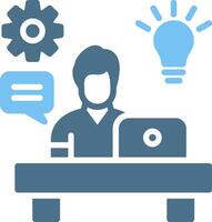 Skill Glyph Two Color Icon Design vector