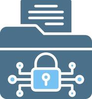 Data Encryption Glyph Two Color Icon Design vector