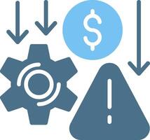 Crisis Management Glyph Two Color Icon Design vector