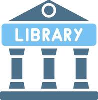 Library Glyph Two Color Icon Design vector