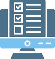 OnGlyph Two Color Test Glyph Two Color Icon Design vector