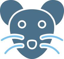 Rat Glyph Two Color Icon Design vector