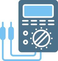 Voltmeter Glyph Two Color Icon Design vector