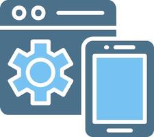 Web Optimization Glyph Two Color Icon Design vector