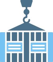 Container Glyph Two Color Icon Design vector