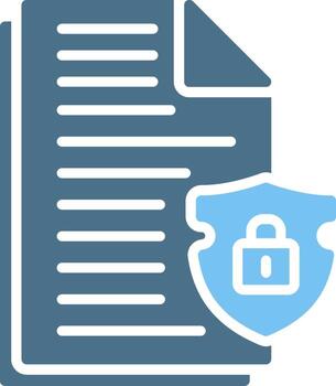 Data Security Glyph Two Color Icon Design vector