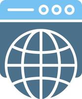 Web Hosting Glyph Two Color Icon Design vector