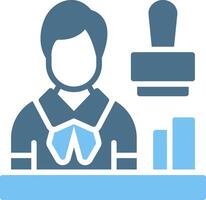 Advocate Glyph Two Color Icon Design vector