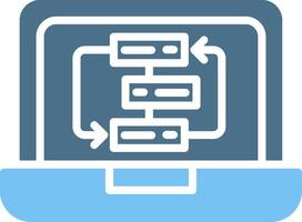 Backlog Glyph Two Color Icon Design vector