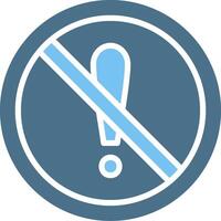 Exclamation Glyph Two Color Icon Design vector
