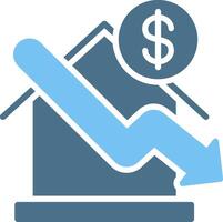 House Glyph Two Color Icon Design vector