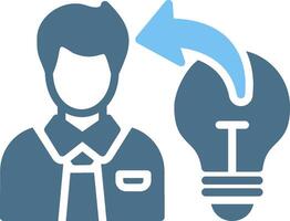 Inspire Glyph Two Color Icon Design vector