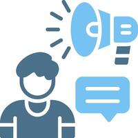 Loudspeaker Glyph Two Color Icon Design vector