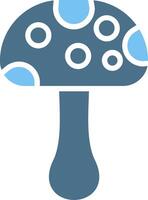Mushroom Glyph Two Color Icon Design vector