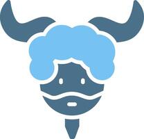 Satyr Glyph Two Color Icon Design vector