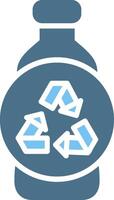 Recycling Glyph Two Color Icon Design vector