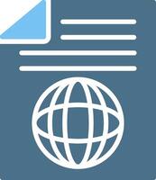 Web Document Glyph Two Color Icon Design vector